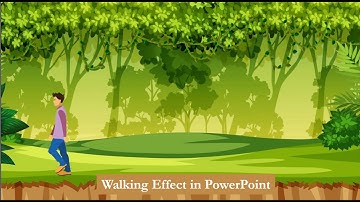 Walking man animation effect in  PowerPoint