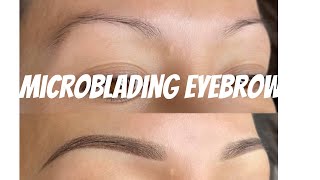 Healing process microblading eyebrows before and after