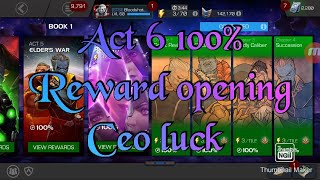 Act 6 100% Epic Reward opening   Ceo luck marvel contest of champion's