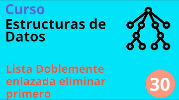 Clase 30 - Estructuras de Datos. Lista doblemente enlazada eliminar primero.