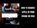 How to Remove Apple ID from iPhone or iPad