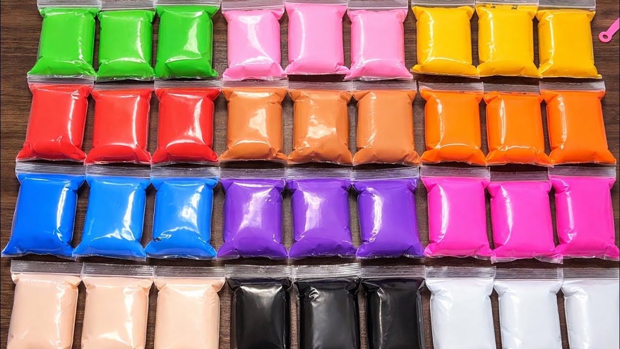 Satisfying ASMR  sound 30 colors super clay unboxing and mixing|satisfying clay unboxing #clay 1M