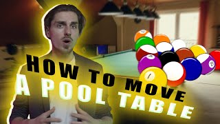 Moving a pool table -  How to move a pool table - Moving Tips 2022