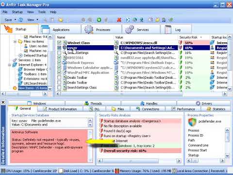 Removing a virus with AnVir Task Manager