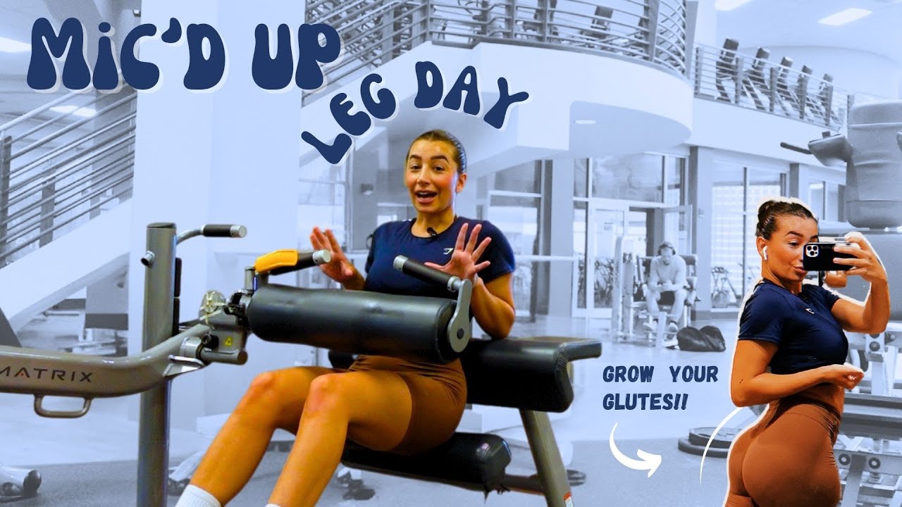 MIC'D UP LEG DAY WORKOUT| come to the gym with me for ultimate glute ...