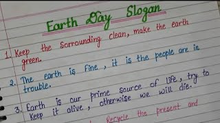 10 Best Slogan On Earth Day In English l Earth Day Slogan l 22nd April l Calligraphy Creators
