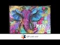 Mixed Media Elephant on Canvas Board