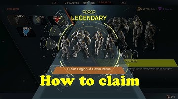 How to claim Legion of dawn and preorder items in Anthem