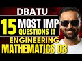 DBATU Engineering Mathematics 3 | 15 Most Important Questions | Pradeep Giri Sir