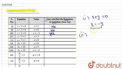 Complete the last column of the table. |Class 7 Math |Doubtnut