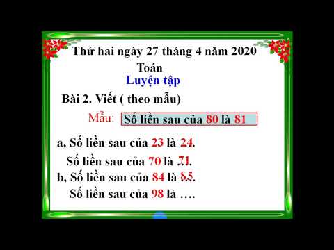 Toán lớp 1 tuần 27 Luyện tập chung