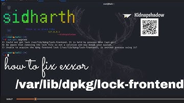 E: Could not open lock file /var/lib/dpkg/lock-frontend : open(13: permission denied) #kidnapshadow