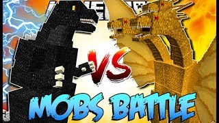 ก็อตซิลล่า vs คิงกิโดร่ามังกร 3 หัว!?! | Minecraft - Mobs Battle