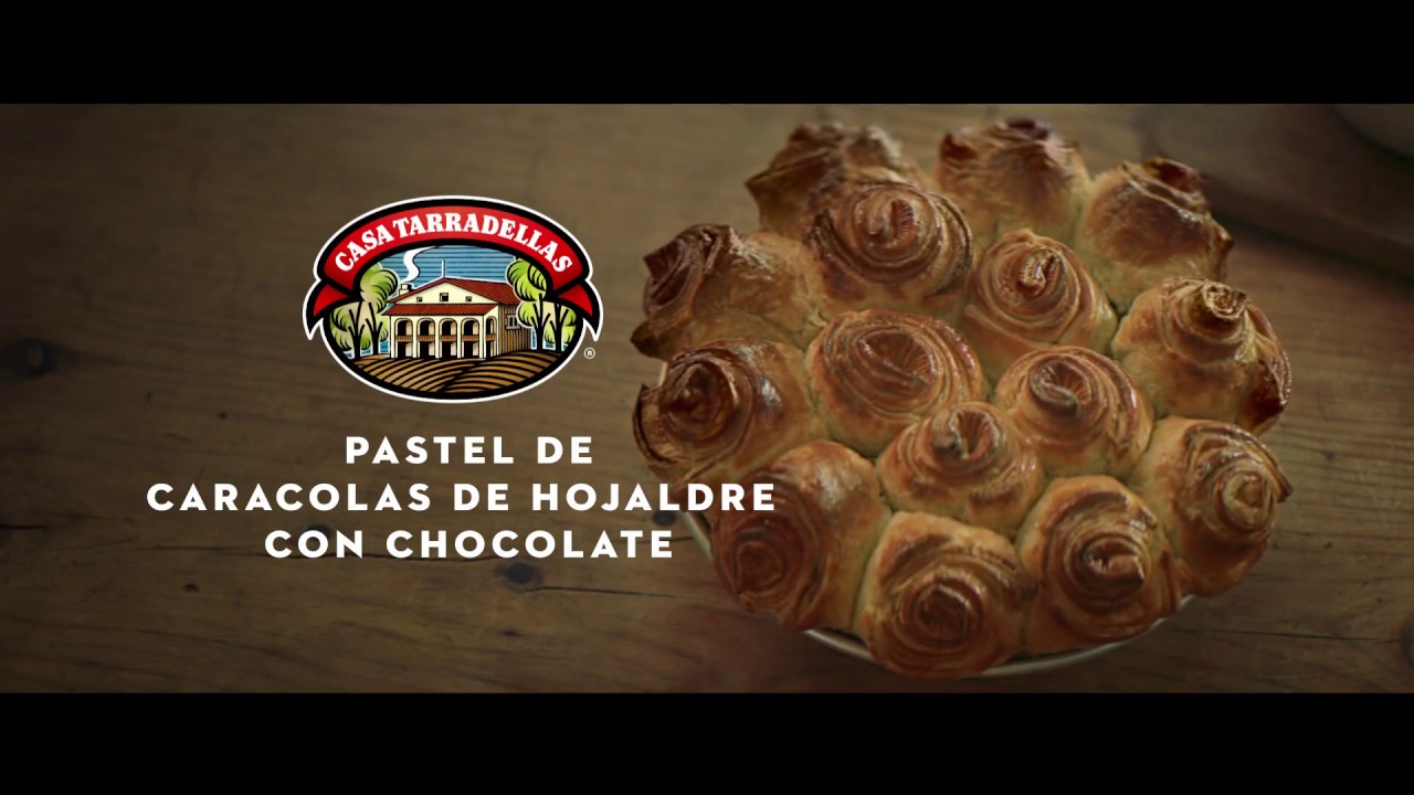 Receta: Pastel de caracolas de hojaldre con chocolate
