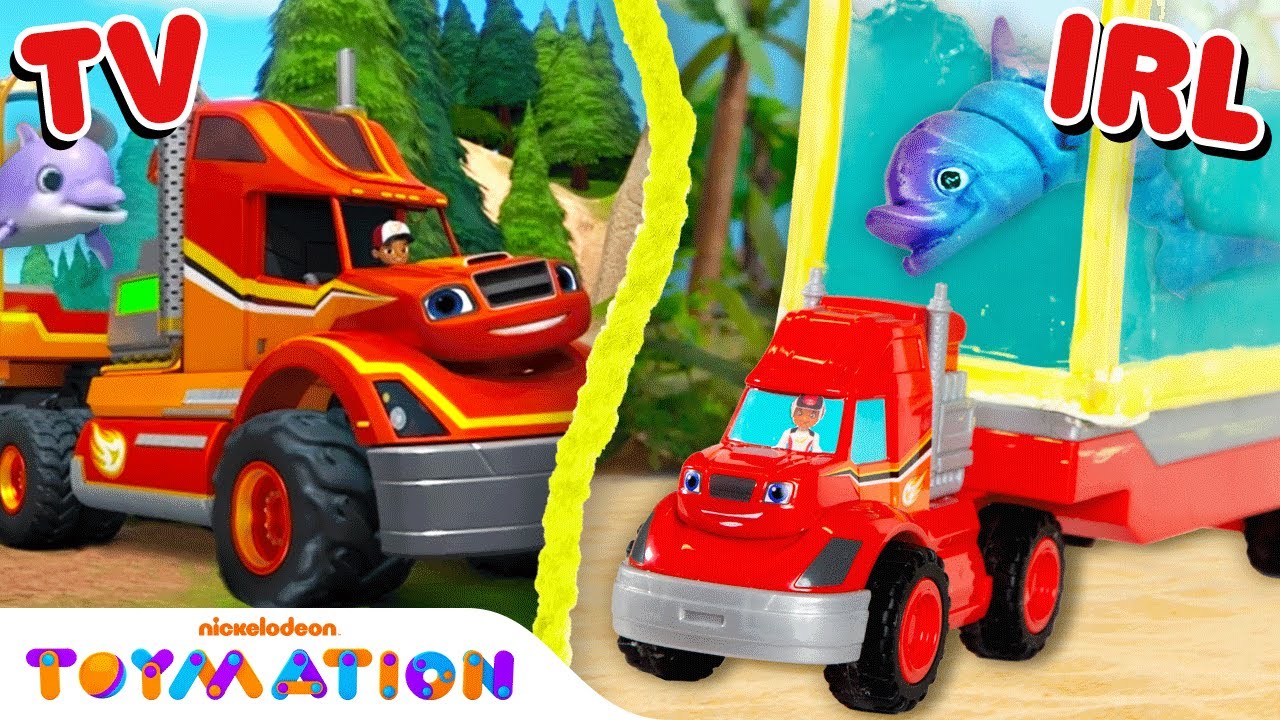 ⁣Big Rig Blaze Brings A Dolphin Home! | Blaze and the Monster Machines Toys | Toymation