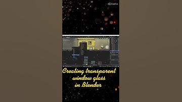 Creating transparent window glass in blender