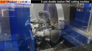 3-axis double station CNC cutting machine
