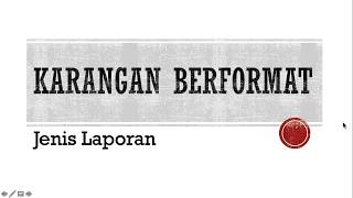 Karangan Jenis Laporan