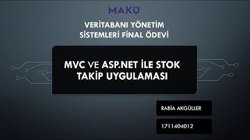 Stok Takip Otomasyonu Web Site - MVC ve ASP.NET
