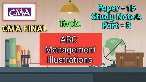 CMA Final Paper 15 Study Note 4 ABC Management Illustrations Part 3