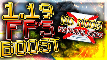 How To Boost Fps In Minecraft 1.19 (1.19 FPS BOOST)