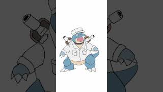 Drawing all 151 original Pokemon: Blastoise