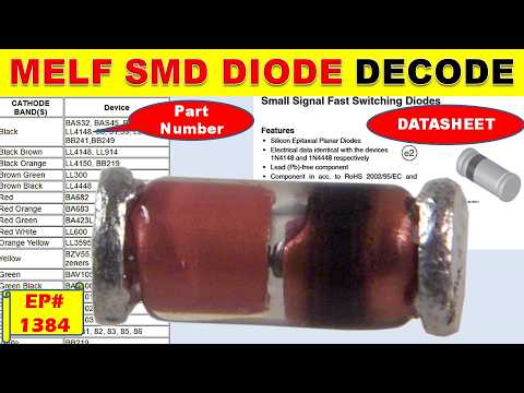 1384 How To Decode MELF SMD Diode Find Part Number Datasheet