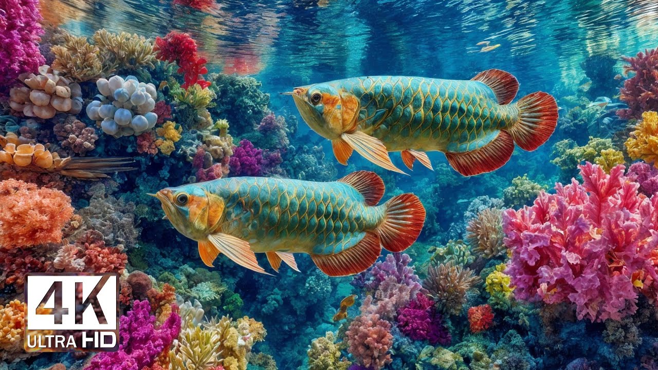 Sea Animals 4K – Peaceful Marine Life & Tranquil Underwater Views with Calm Music