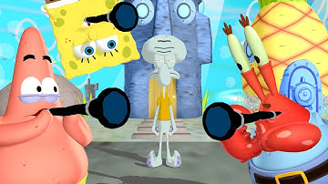 Spongebob Squarepants! - 360°  - Trumpet Meme! PT6 The GANG (The First 3D VR Game Experience!)  ​