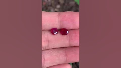 đôi Ruby Fanxet Yên Bái lên đôi nhẫn cưới bông tai đẹp #gem #ruby #gemstone #love