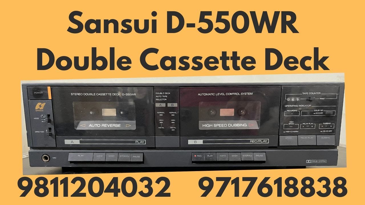 Sansui D-550WR Double Cassette Deck How To Use Price And