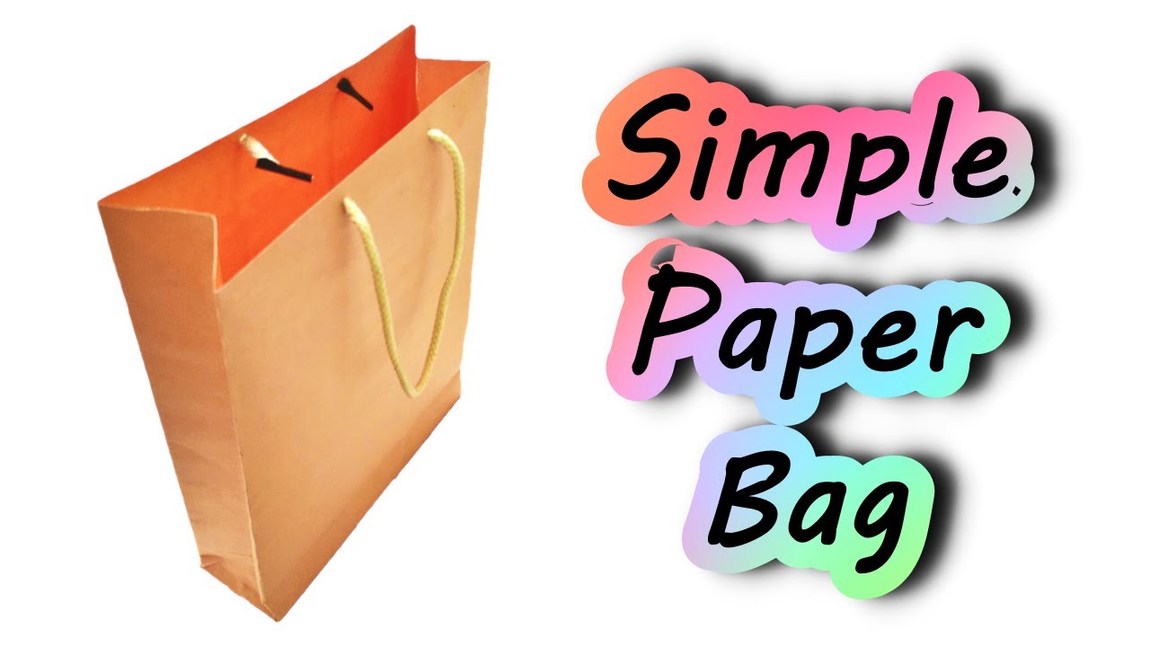 How to make paper bag Easy paper bag DIY bag Easy Paper shopping