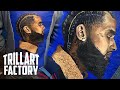 Nipsey painted jean jacket  trill art factory