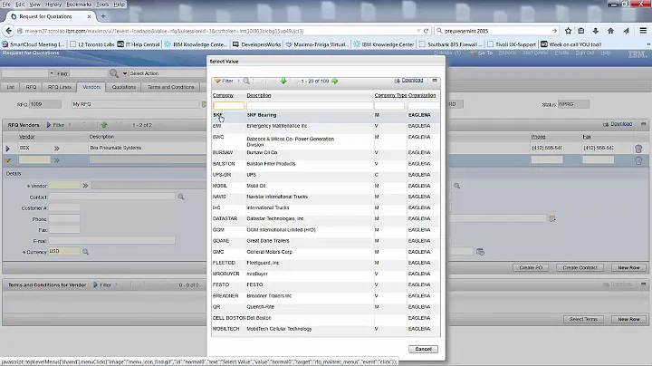 Maximo 7.5 How to Create a RFQ