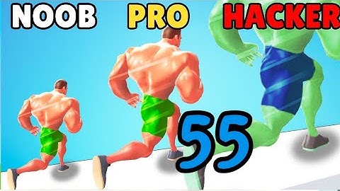 NOOB vs PRO vs HACKER in Muscle Rush ❤️ All Levels Gameplay, NEW Games iOS, Android