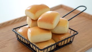 쫀쫀한 식감! 틀없는 겹겹이 우유빵 (맨빵만 먹어도 최고💯 Soft and Chewy Honey Milk Bread)