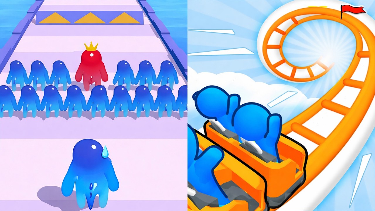 Join Blob Clash 3D vs Runner Coaster - Full Levels Speedrun Gameplay (Android & iOS)
