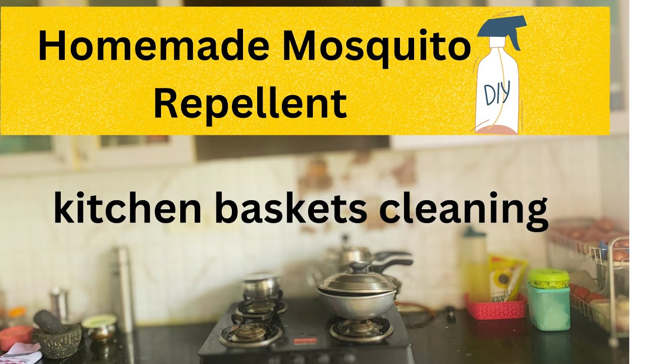 How to remove & clean kitchen 🧼🧺DIY homemade mosquito