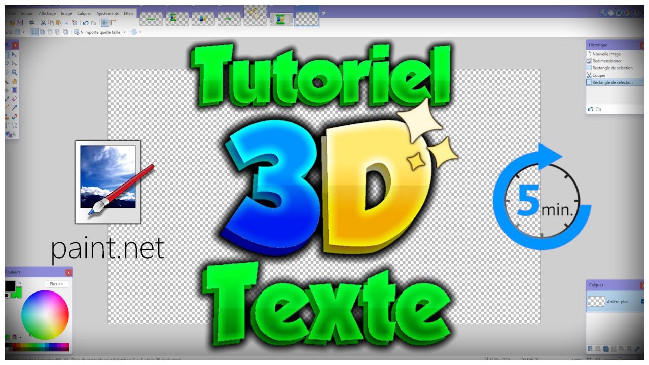 TUTORIEL Créer un TEXTE 3D sur en 5 MIN YouTube