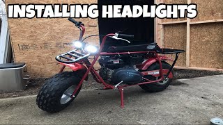 Putting HeadLights On The Coleman MiniBike-