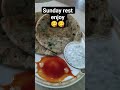 #hotreelsvideos #enjoy #cooking #food#foodlover #आलू प्याज पालक हरी मिर्च #पराठा चियाseed withदही 😋😋