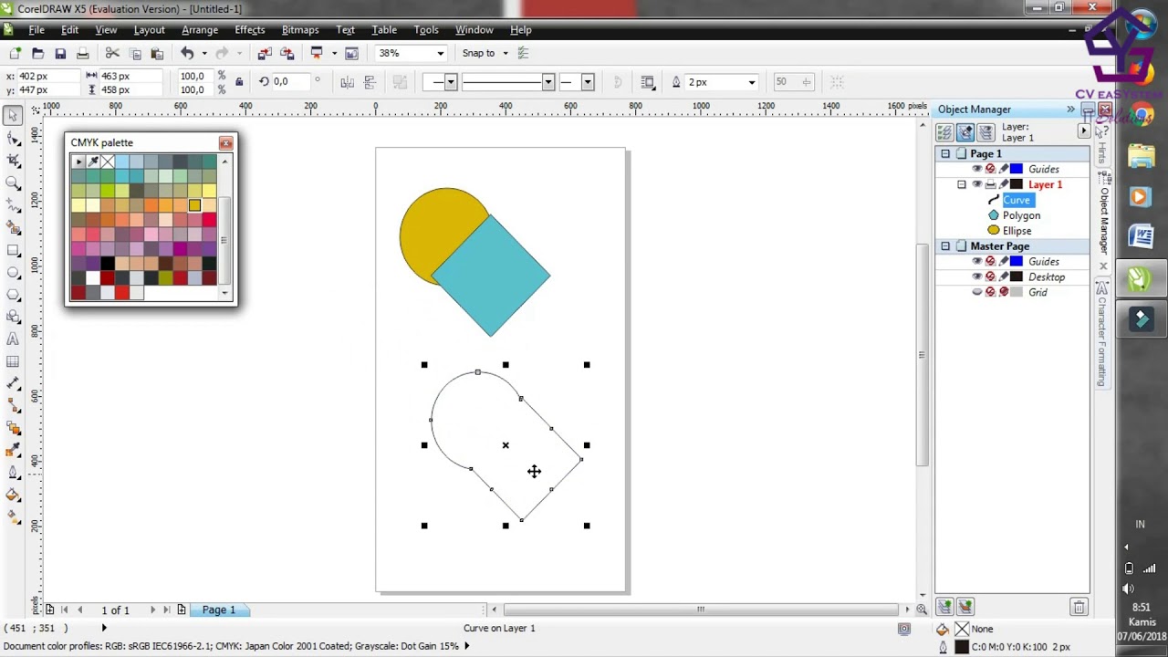 Penjelasan Shaping Create Boundary di CorelDraw #6 - YouTube