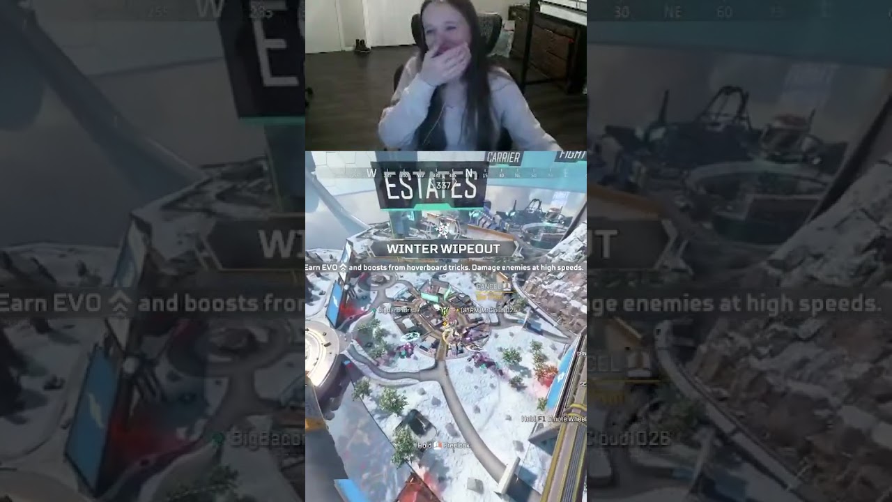 When you match with your trio with skins and skydive emotes. | 