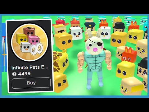buying the infinite pets gamepass in roblox pet simulator youtube