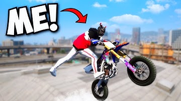 Doing stunts to escape cops in GTA 5 RP