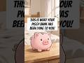 Your piggy bank won’t make you rich! (Here’s why) #shorts #milomoneybunny