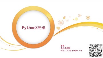 13 - Python3元组 - Python3入门到精通 - 潘高陪你学编程