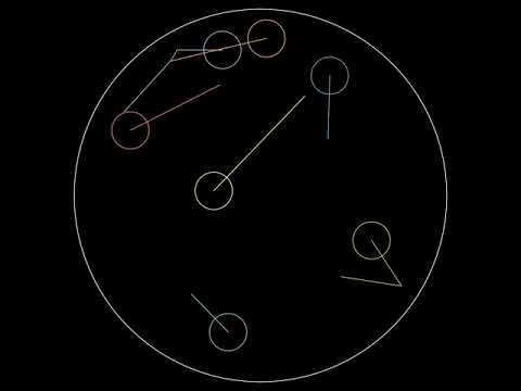 2d particles bouncing in a circle