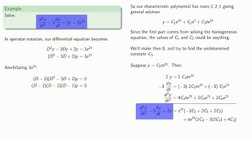 Linear Differential Operators:  Exponential and Trigonometric Annihilators
