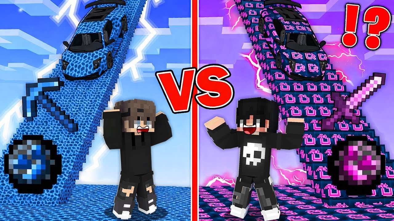 ماين كرافت حـرب قرى الحظ ولكن قرية الرينبو ضد قرية الاندرمان !!؟